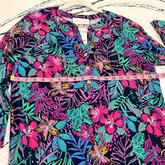 Pappagallo Navy Multi Tunic Polyester Work or Casual Dress sz.S NWT - Picture 9 of 9